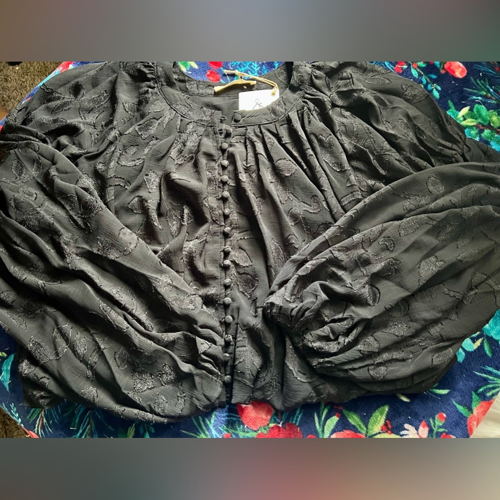 NWT Long Sleeve Black Top from Anthropologie